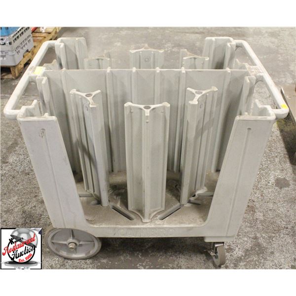 CAMBRO GREY DISH CART