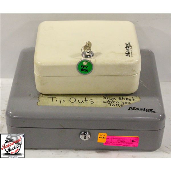 BAILIFF SEIZURE: TWO MASTER LOCK LOCK BOXES