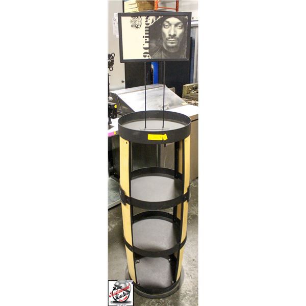 BAILIFF SEIZURE: 3-TIER BLACK & CEDAR BARREL