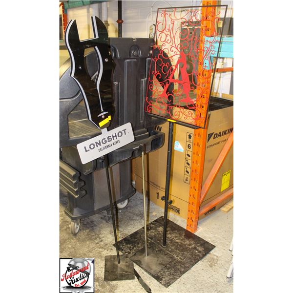 BAILIFF SEIZURE: 2 WOODEN DISPLAY SHELVES