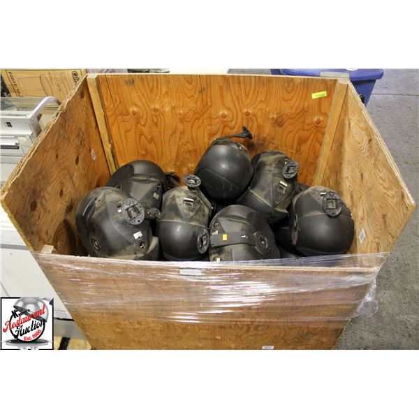 LARGE CART OF EV8D SPEAKERS