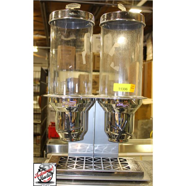 KELLOGG'S CHROME CEREAL DISPENSERS