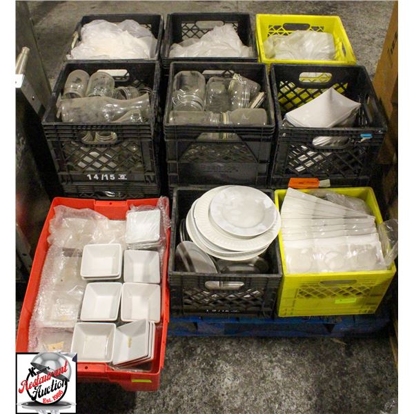 PALET OF ASSORTED GLASS AND DISHWARE