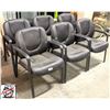 Image 1 : LOT OF 6 FAUX-LEATHER CHAIRS