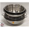 Image 1 : BAILIFF SEIZURE: 8 ASSORTED STAINLESS STEEL BOWLS