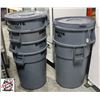 Image 1 : 6 RUBBERMAID BRUTE 32G GARBAGE CANS