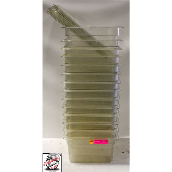 BAILIFF SEIZURE: 14 PLASTIC 1/2-SIZE INSERTS