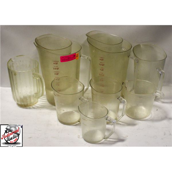 BAILIFF SEIZURE: 10 ASSORTED PLASTIC PITCHERS