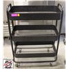 Image 1 : BAILIFF SEIZURE: 3-TIER BLACK METAL SHELF UNIT