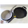 Image 1 : 4 ASSORTED FRYING PANS