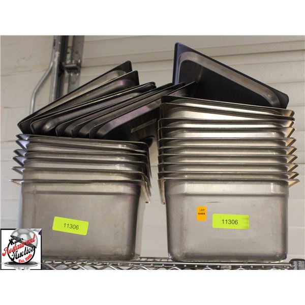 16 1/2-SIZE S/S INSERTS - 6" W/ 7 LIDS
