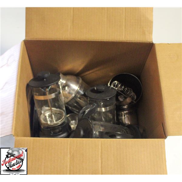 LOT OF COFFEE FRENCH PRESSES