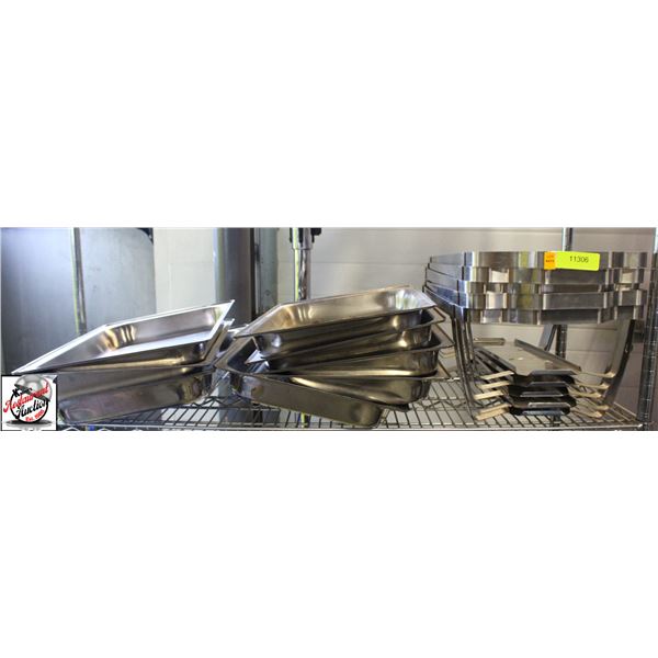 5 CHAFING DISH FRAMES W/ LIDS