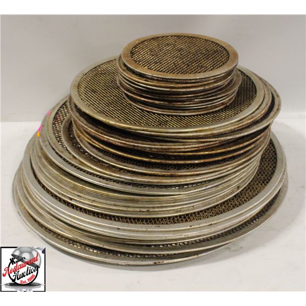 BAILIFF SEZIURE: STACK OF COMMERCIAL PIZZA SCREENS