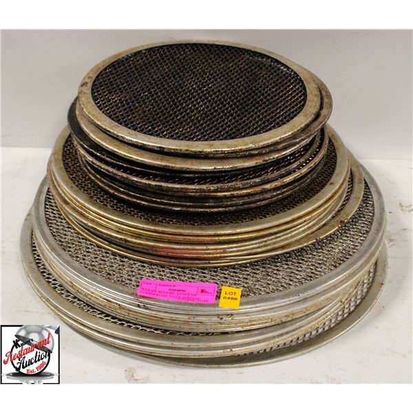 BAILIFF SEZIURE: STACK OF COMMERCIAL PIZZA SCREENS