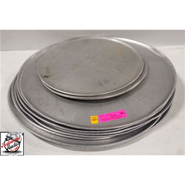 BAILIFF SEZIURE: STACK OF COMMERCIAL PIZZA PANS W/
