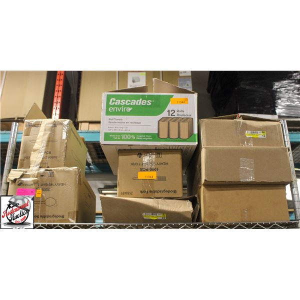 BAILIFF SEZIURE: LOT OF DISPOSABLES: CUTLERY