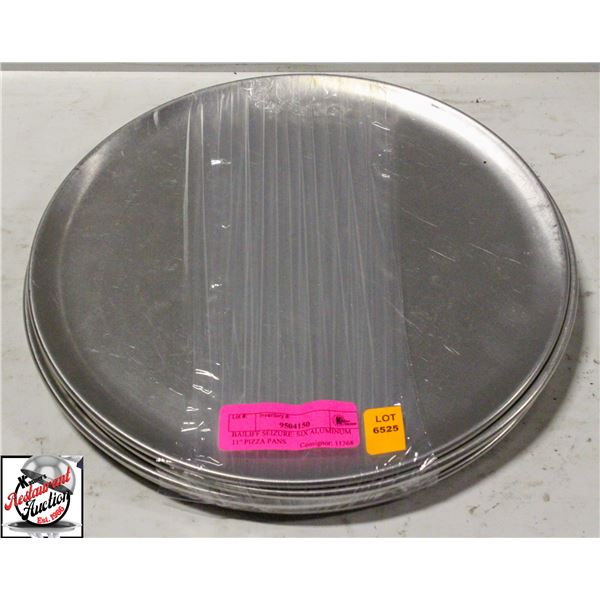 BAILIFF SEIZURE: SIX ALUMINUM 11" PIZZA PANS