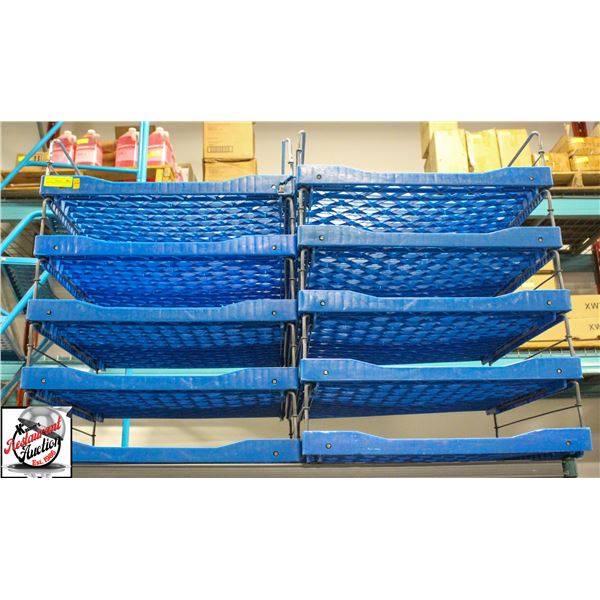 10 BLUE BREAD TRAYS 23" X 24" X 7"