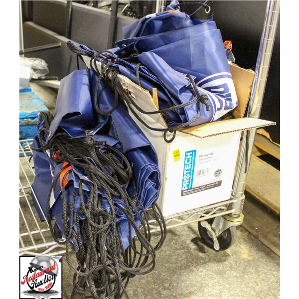 LOT OF VINYL OILERS NAPSACKS