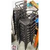 Image 1 : 18 BLACK METAL STACKING CHAIRS