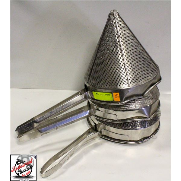 3 S/S CHINA CAP STRAINERS