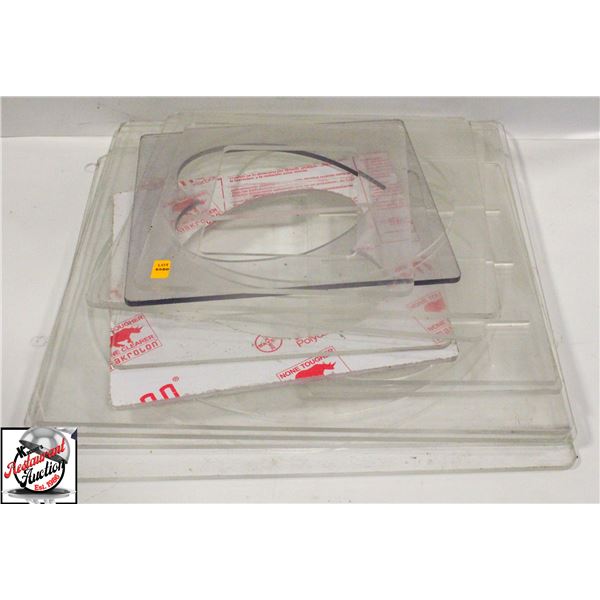 LOT OF ACRYLIC STENSILS - VARIOUS SHAPES AND SIZES