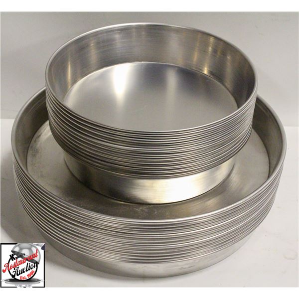 25 NEW ASSORTED ALUMINUM TAPERED PANS
