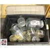 Image 1 : BIN OF ASSORTED GLASS JARS W/ SEALS