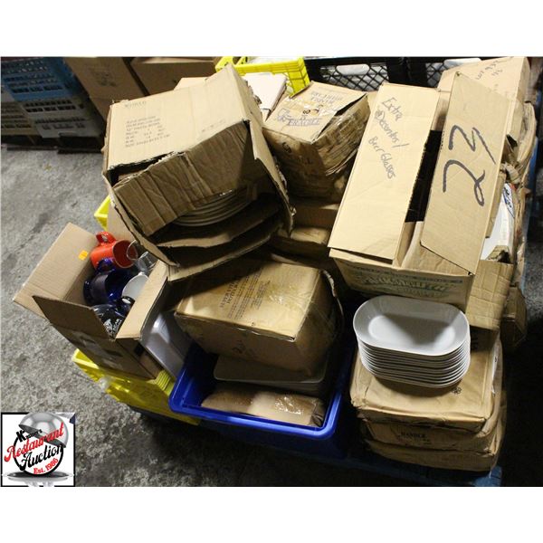 PALLET OF MIXED DISHWARE