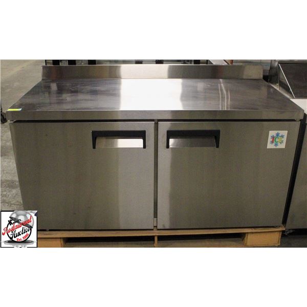 NEW 60" S/S UNDERCOUNTER FREEZER