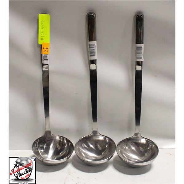 3 NEW JOHNSON ROSE 4 OZ 13" SOUP LADLES