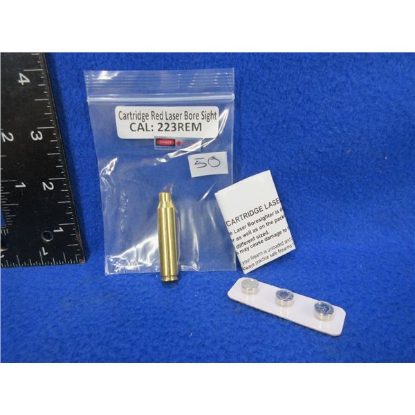 NEW - 223 Rem. Cartridge Red Laser Bore Sight with Batteries
