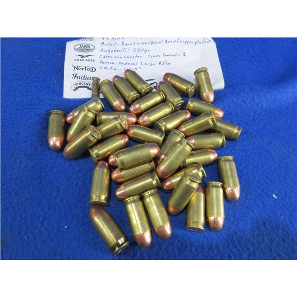 45 Auto Reloads - Bag of 37 (Pick Up Only) - Sold as Components