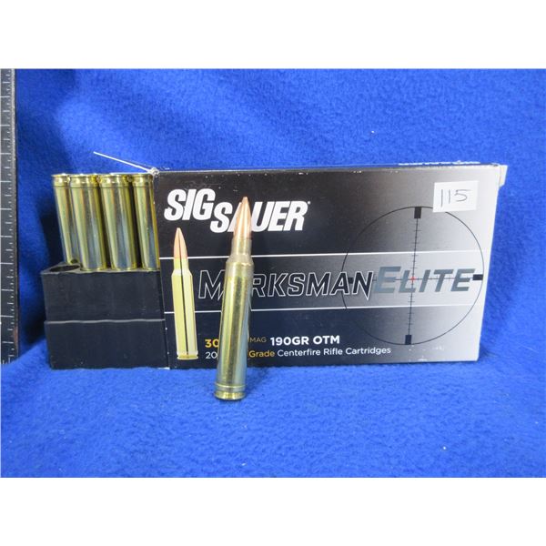 300 Win. Mag 190gr OTM Sig Sauer Cartridges - Box of 20 (Pick Up Only)