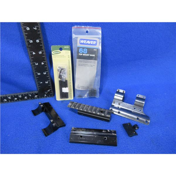 Lot of Misc. Scope Bases and Parts - Weaver Top & Side Mounts, Etc.