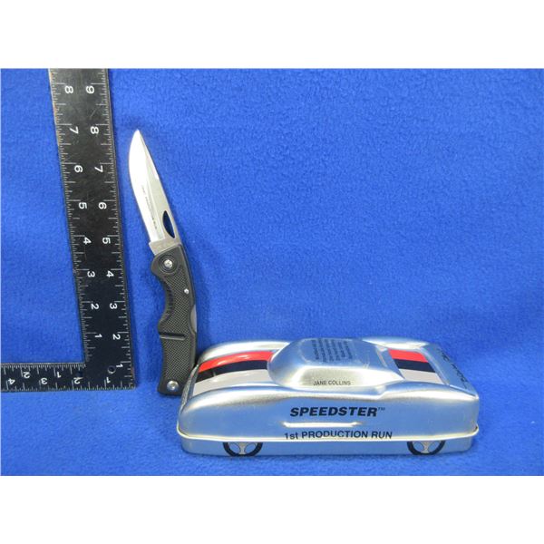 Meyerco Speedster Folding Lock Blade Knife in Car Display Case - 3" Blade