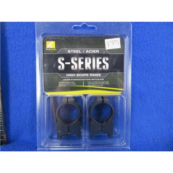 NEW - Nikon S-Series 1" Steel High Scope Rings
