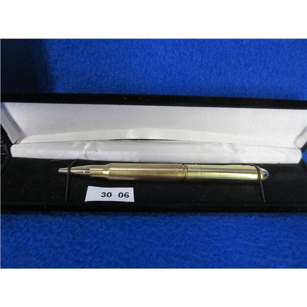 30-06 Pen Made with 30-06 Brass in Display Case