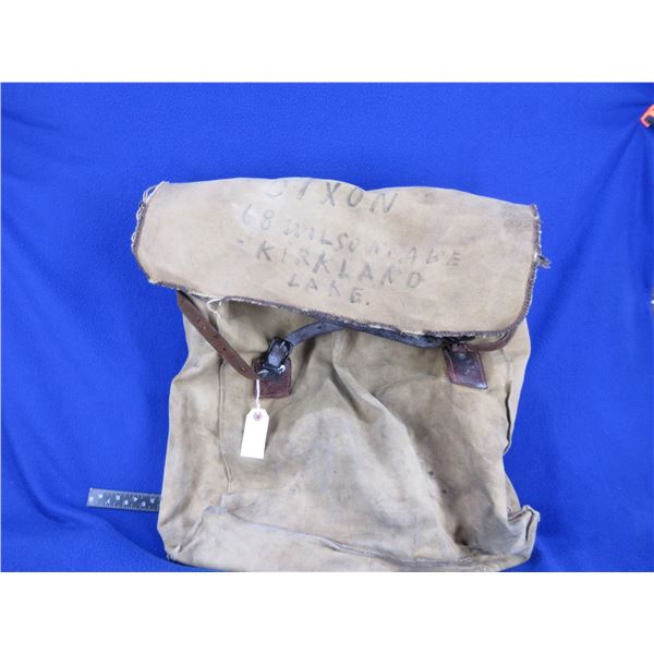 Vintage Canvas Rucksack/Backpack -  Manufacturer Marked S.S. Holden Ltd. Ottawa & Hull