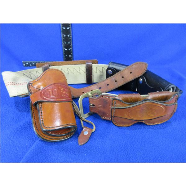 San Pedro Saddlery Tombstone Web Ammo Belt w/ Mernickle Wild Bunch Holster