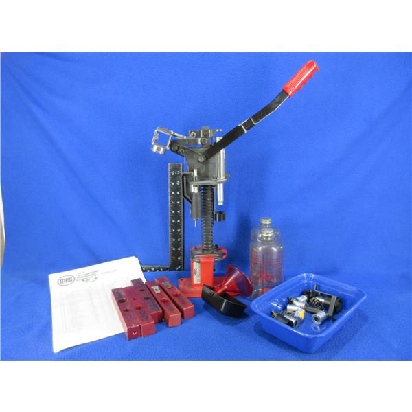 MEC 600 JR. Mark V Reloading Press with 5 Charge Bars & Parts - As Is