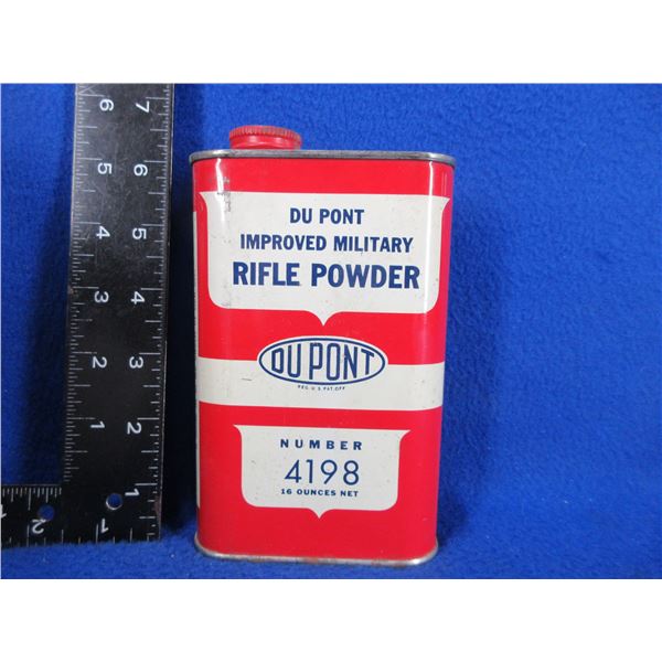 DuPont Military Rifle Powder 4198 in Collector Tin - 1 lb Tin (Pick Up Only)