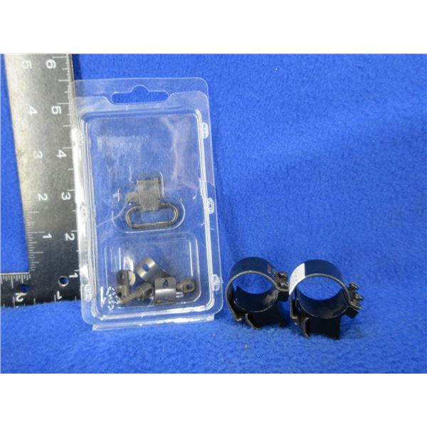 Weaver 1" Medium Rings & 1 QD Swivel with Parts
