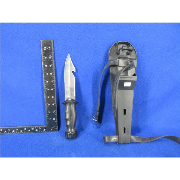 Tramontina Cromo Molibdenio Diving Knife with Sheath - 5 1/2" Blade