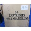 Image 2 : 9MM Parabellum Military Cartridges - Box of 64 (Pick Up Only)