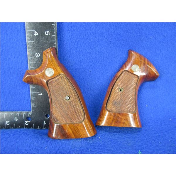 Smith & Wesson "K/L" Frame Square Butt Wood Grips with Screw