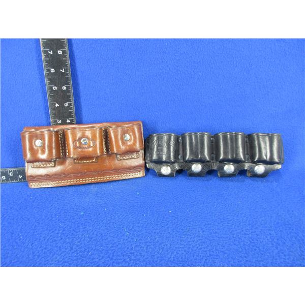 2 Leather Shotshell Belt Pouches - Tombstone Leather Co. & Kirkpatrick