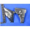 Image 1 : 2 Leather Holsters - Right Hand, Black - Hansen Leather Mfg. & Made in China
