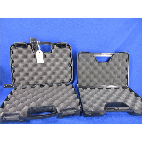 2 Handgun Hard Cases - Plano 13" x 9" x 3", MTM 12" x 7 1/2" x 2 1/4"